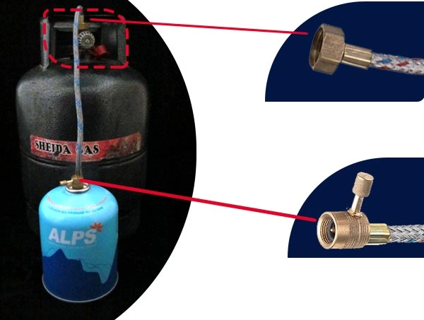 مبدل شارژ کپسول کوهنوردی روان گاز