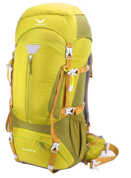 کوله پشتی کوهنوردی بزرگ با رنگ زرد و فسفری