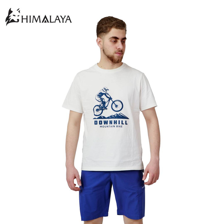 تیشرت طبیعت گردی پنبه هیمالیا طرح دوچرخه