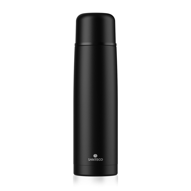 فلاسک دوجداره سانتکو 1000 میلی لیتری مدل VISEU مشکی