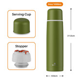 فلاسک دوجداره سانتکو 1000 میلی لیتری مدل VISEU ابی