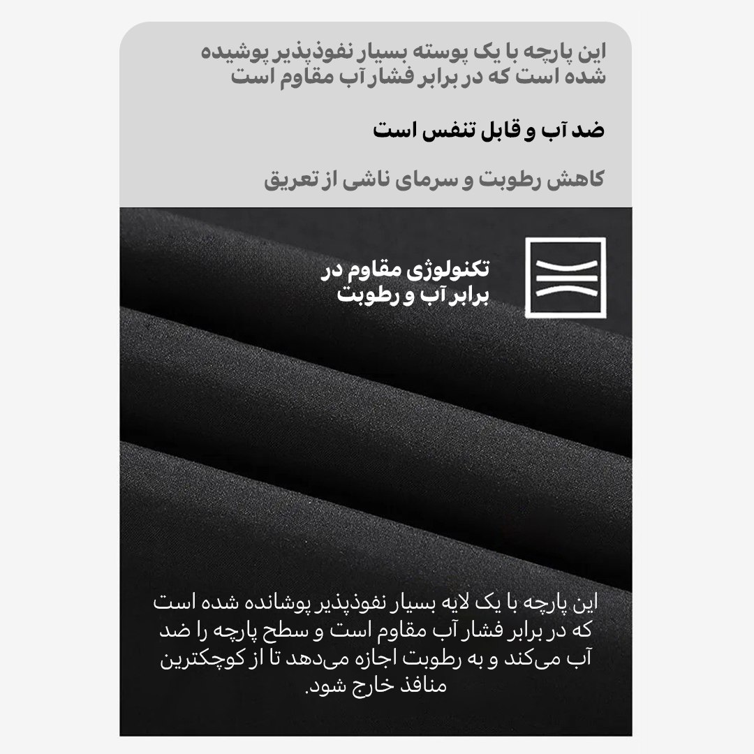 کاپشن ویندستاپر مردانه اسنوهاک کد SN-C2172 سرمه ای